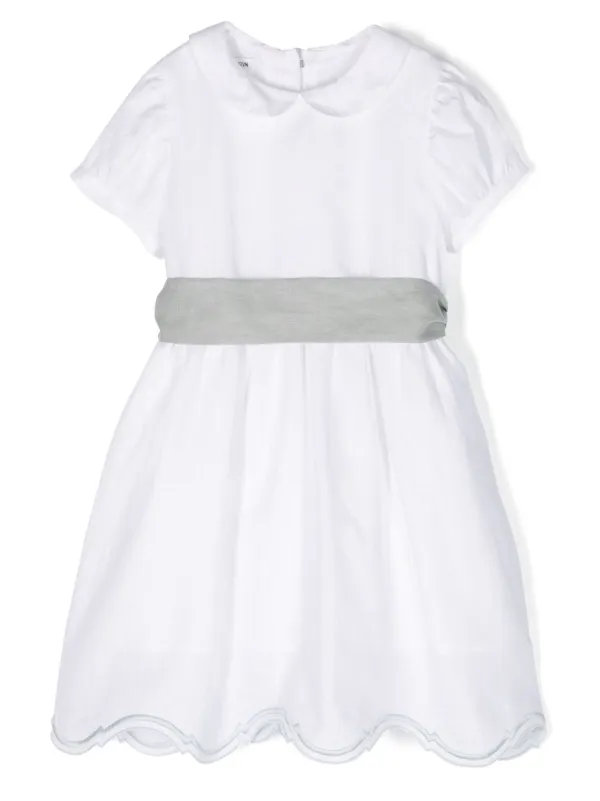 JESURUM BABY Belted Linen Dress | White | FARFETCH