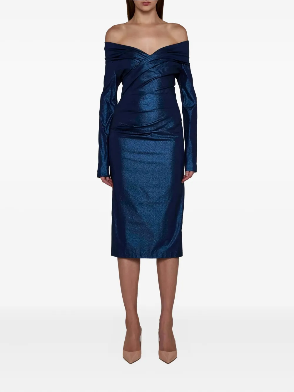 Talbot Runhof strapless dress - Blauw