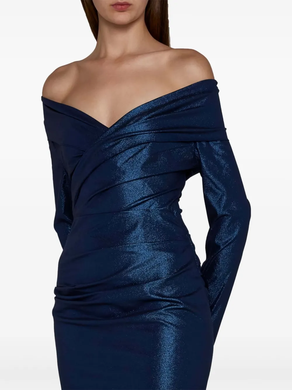 Talbot Runhof strapless dress Blauw