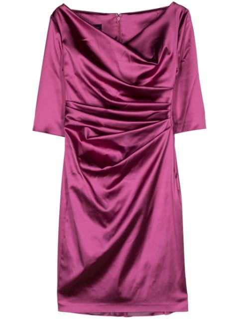 Talbot Runhof Komoe3 satin midi dress