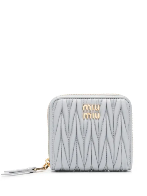 Miu Miu matelassé-effect bi-fold wallet