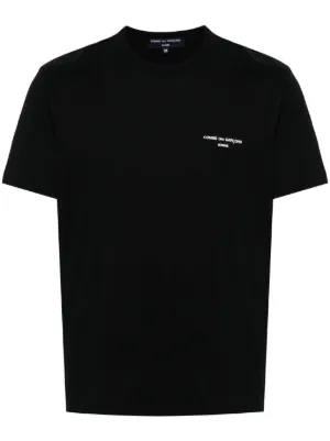 COMME des GARÇONS ブラック Tシャツ M Comme Des Garçons Shirt ロゴ Tシャツ | ブラック | FARFETCH JP
