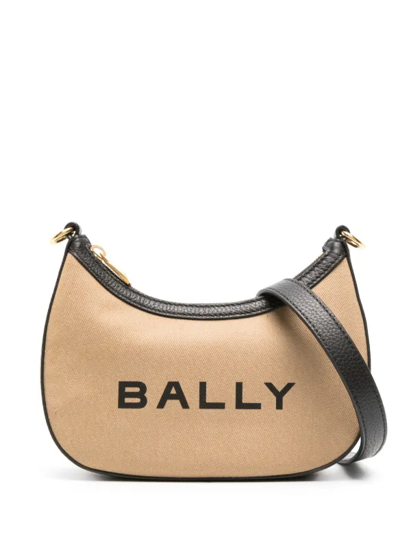 Bally Ellipse Logo-print Crossbody Bag in Neutrals