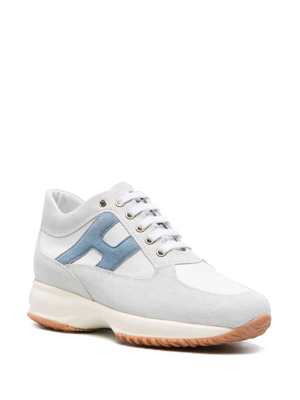 Shop Hogan Interactive Panelled Sneakers In Neutrals