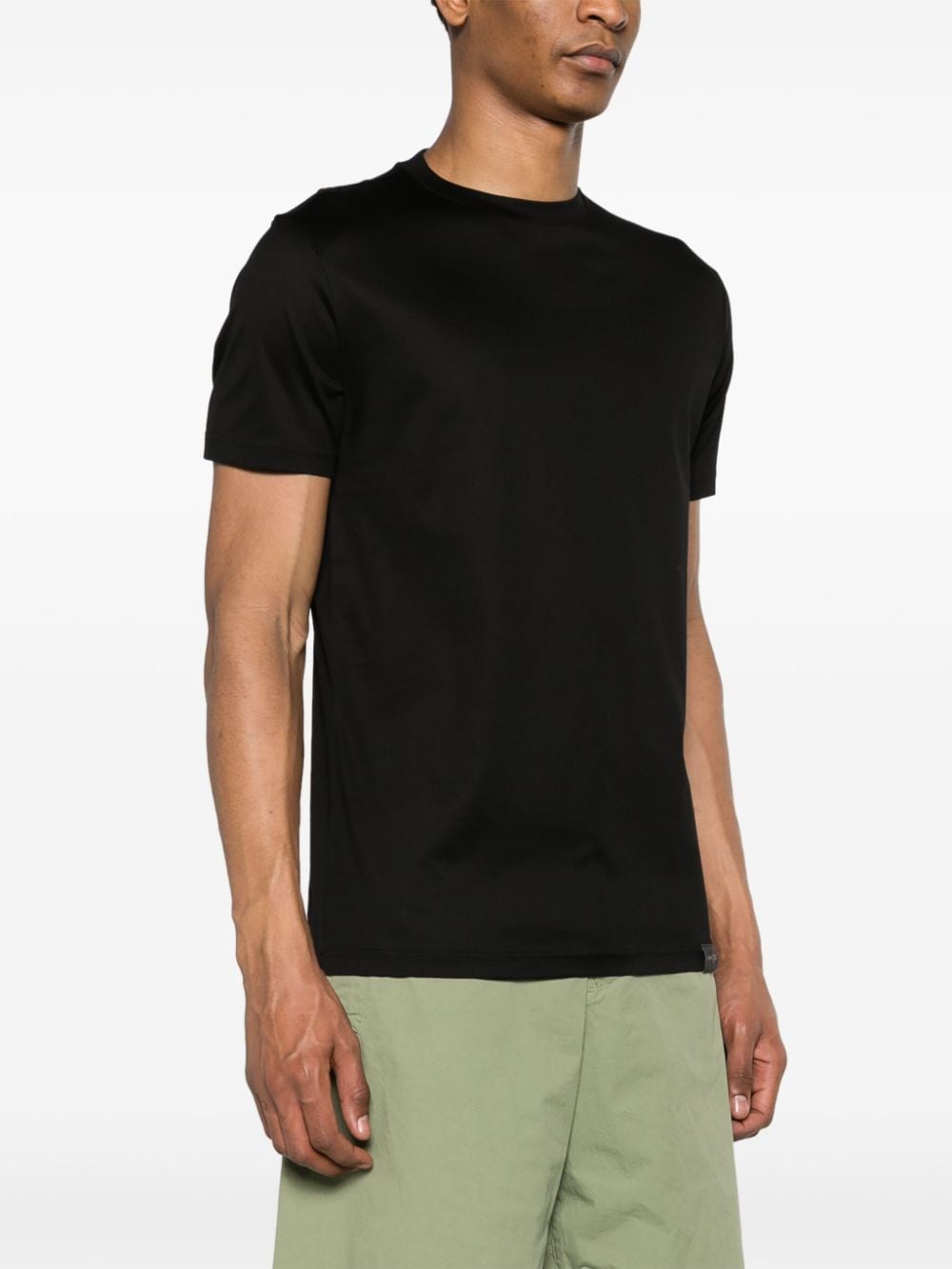 Shop Low Brand Crew-neck Cotton T-shirt In Black