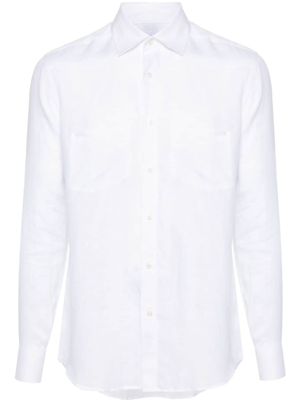 Low Brand Long-sleeve Linen Shirt In White