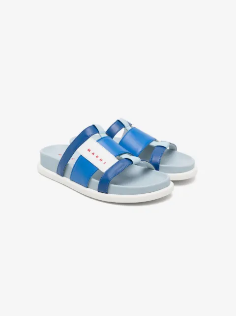 Marni Kids chanclas con logo estampado