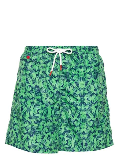 Kiton logo-embroidered swim shorts