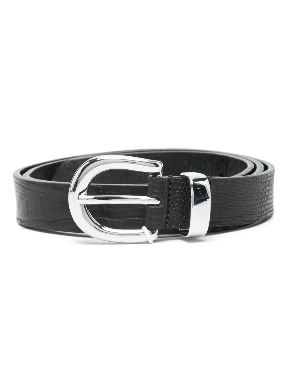 Sunflower Croc leren riem Zwart
