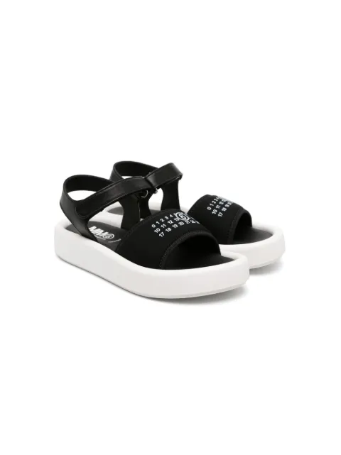 MM6 Maison Margiela Kids numbers-print touch-strap sandals