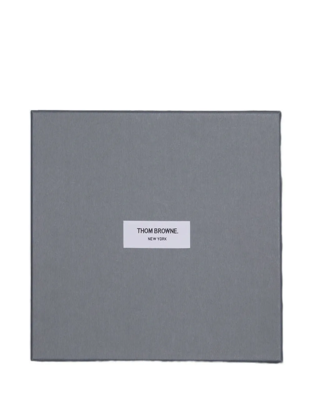 Thom Browne 4-bar Plates (set Of Four) In Gray