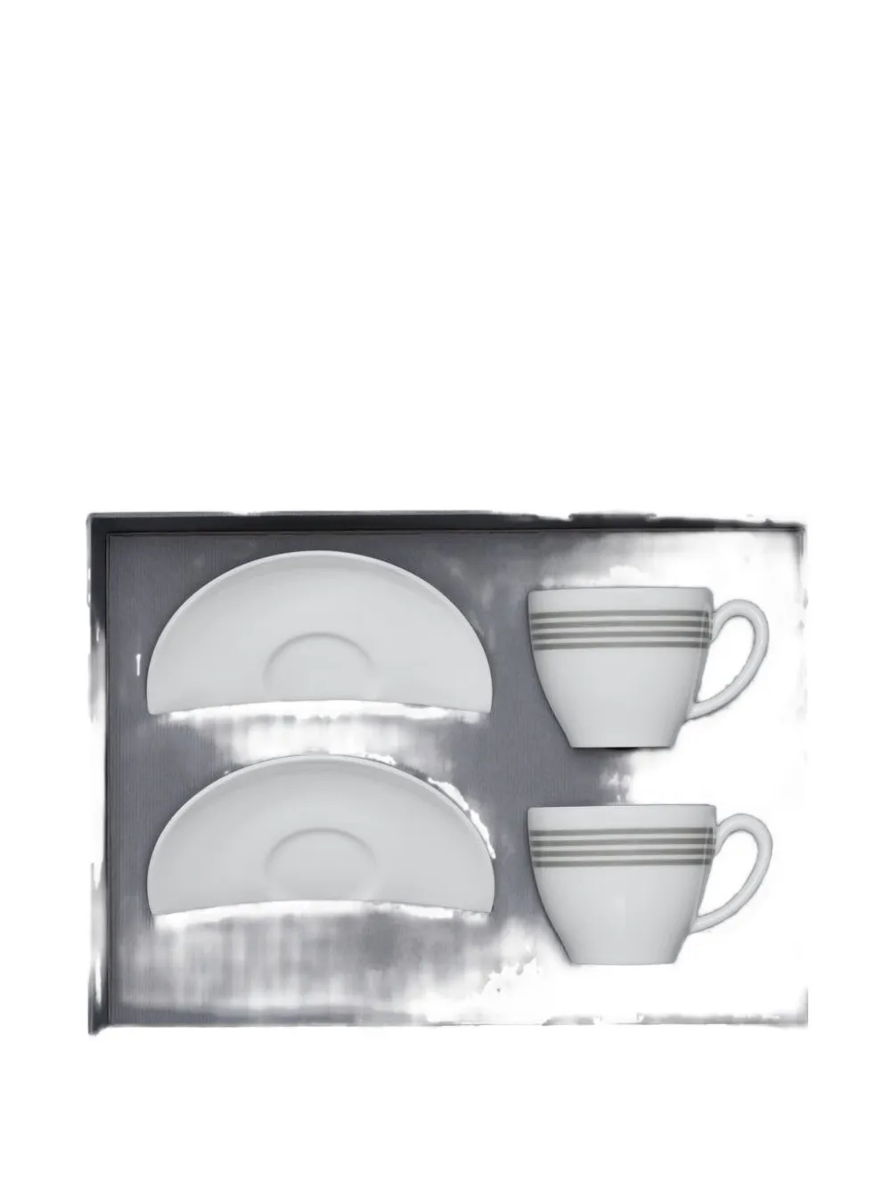 Thom Browne 4-bar Coffee Cup Set In White