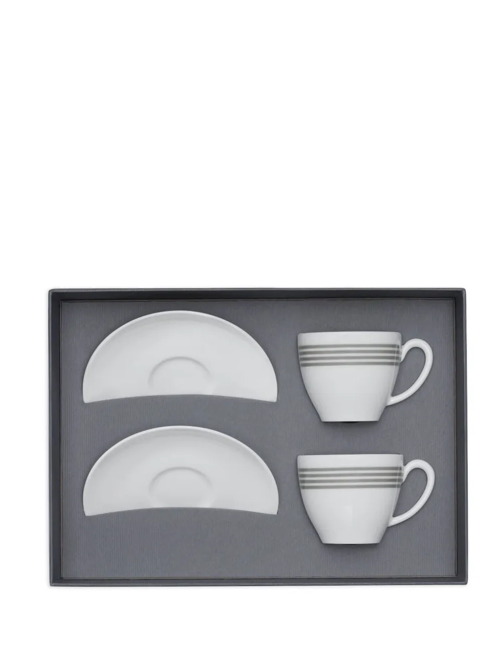 Thom Browne 4-bar Coffee Cup Set - White 