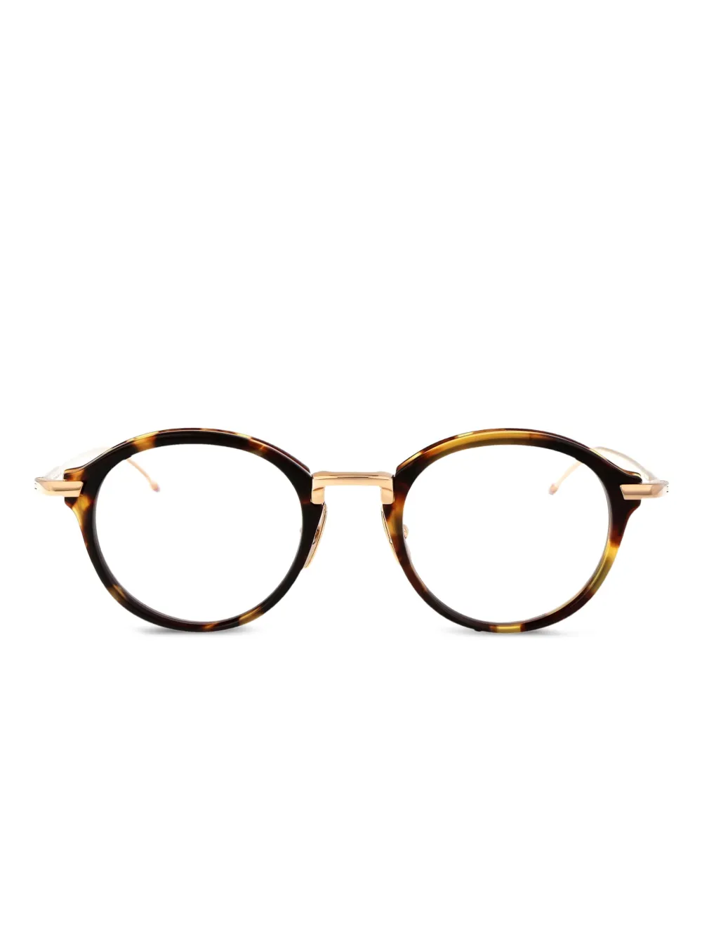 Thom Browne Eyewear tortoiseshell round-frame glasses | Brown | Image 1