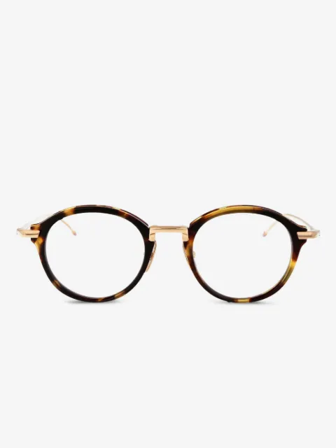 Thom Browne Eyewear Runde Brille in Schildpattoptik