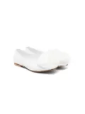 Andrea Montelpare floral-appliqué leather ballerina shoes - White