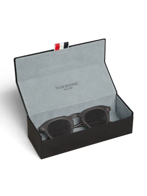 トムブラウン　サングラス　グレー　スクエア Thom Browne Eyewear スクエアフレーム サングラス | グレー