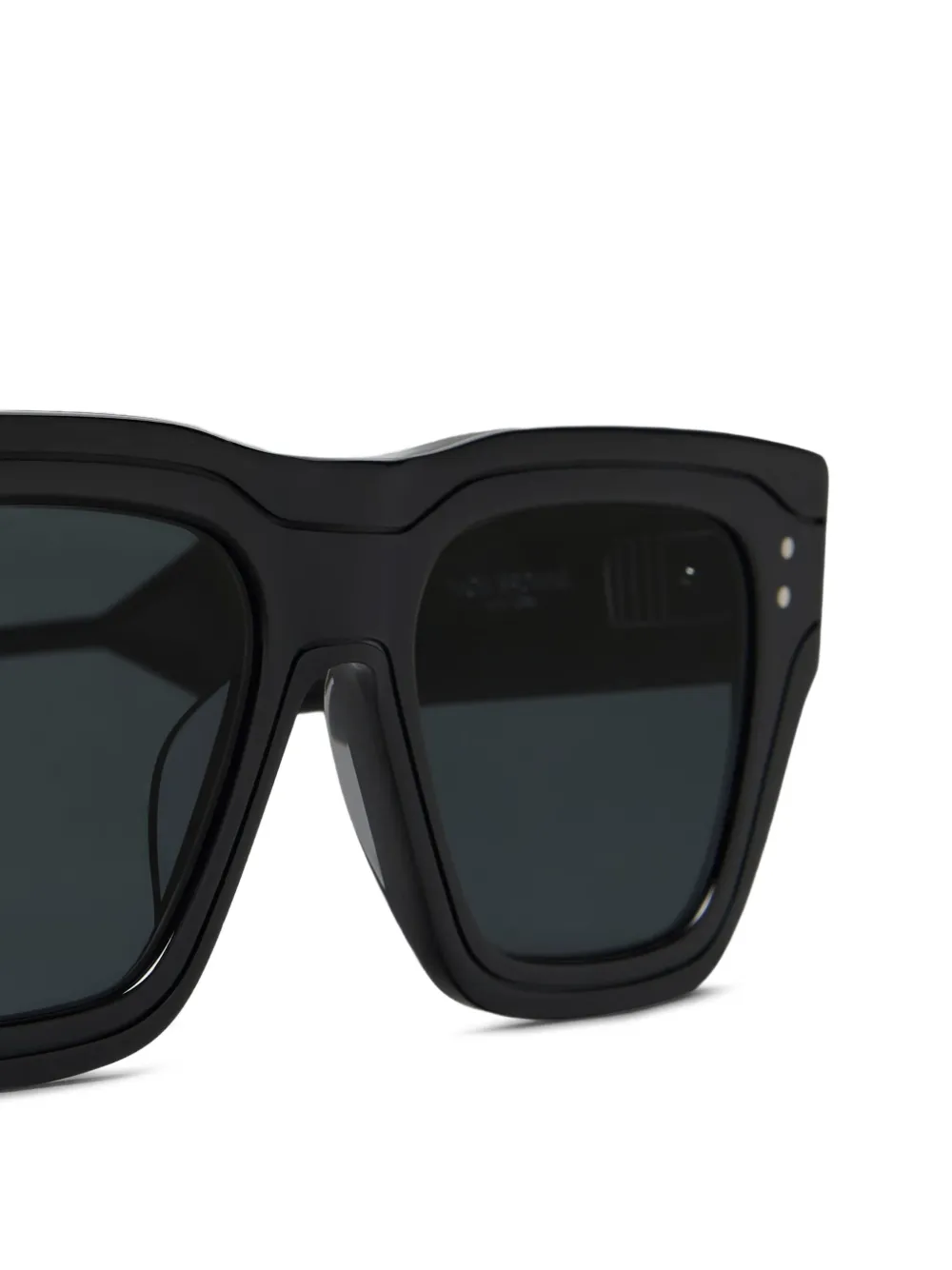 Thom Browne Eyewear Zonnebril met rechthoekig montuur Zwart