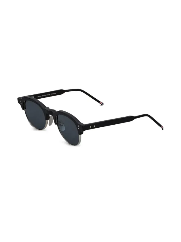 【送料&関税込】Thom Browne Oval Glasses - Unisex Thom Browne Eyewear oval-frame Sunglasses | Black | FARFETCH JO