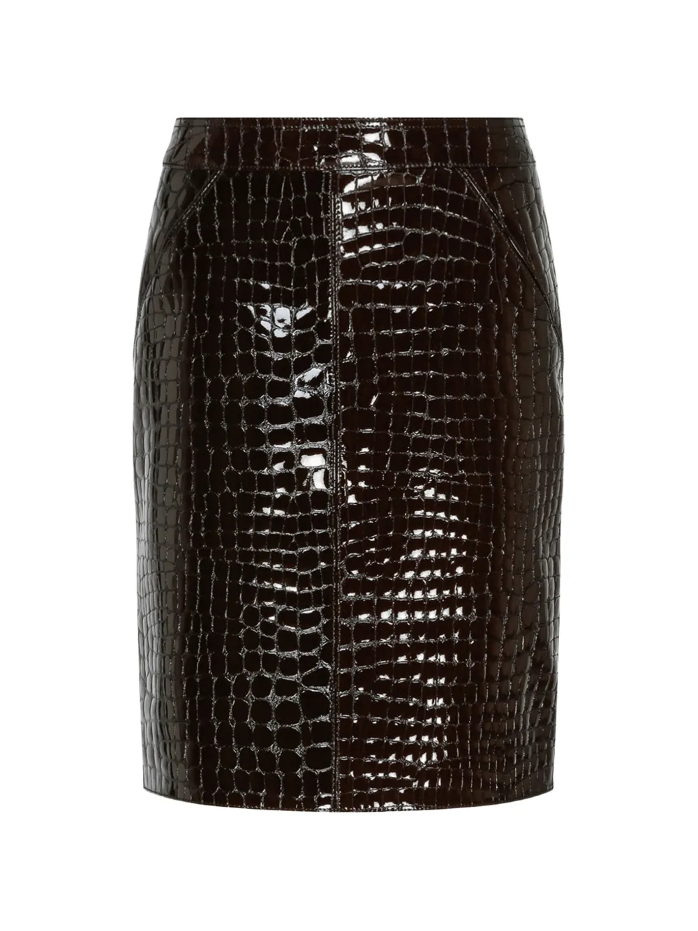 TOM FORD Gonna con effetto coccodrillo - NERO