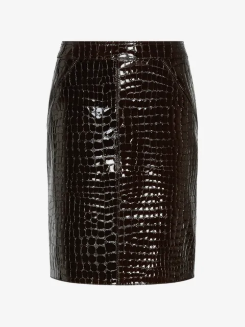 TOM FORD embossed leather skirt 