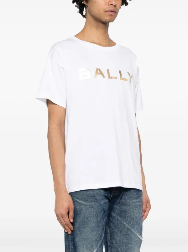 Bally logo-print Cotton T-shirt | White | FARFETCH JO