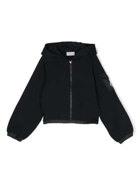 Moncler Enfant logo-patch zipped hoodie