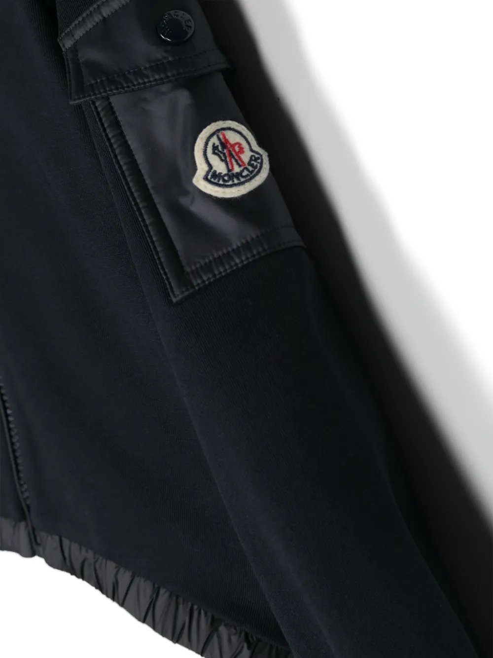Moncler Enfant Hoodie met logopatch Blauw