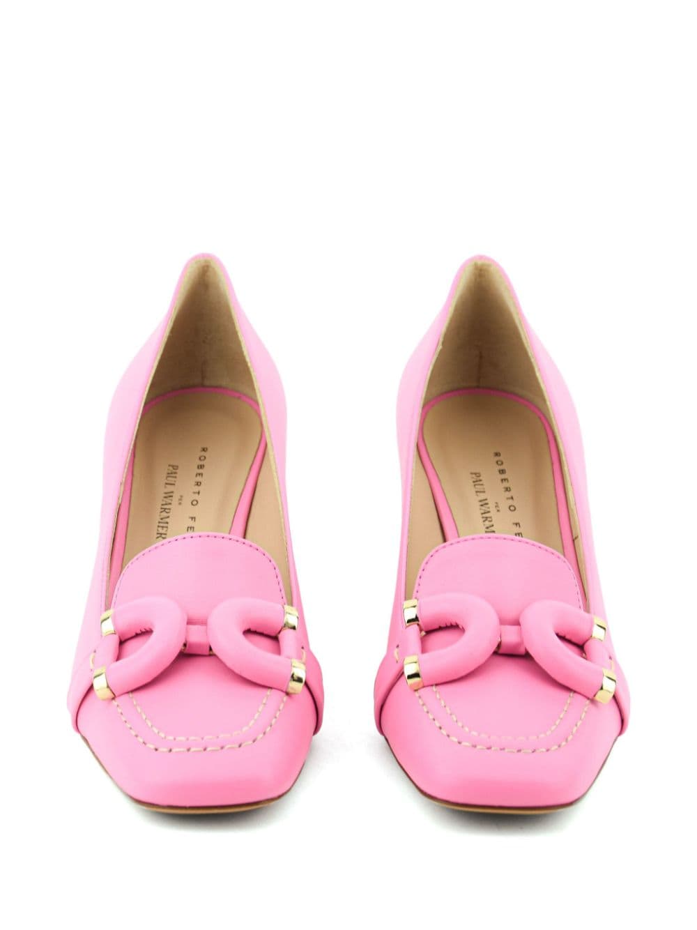 Shop Paul Warmer X Roberto Festa Haraby 50mm Leather Pumps In Pink