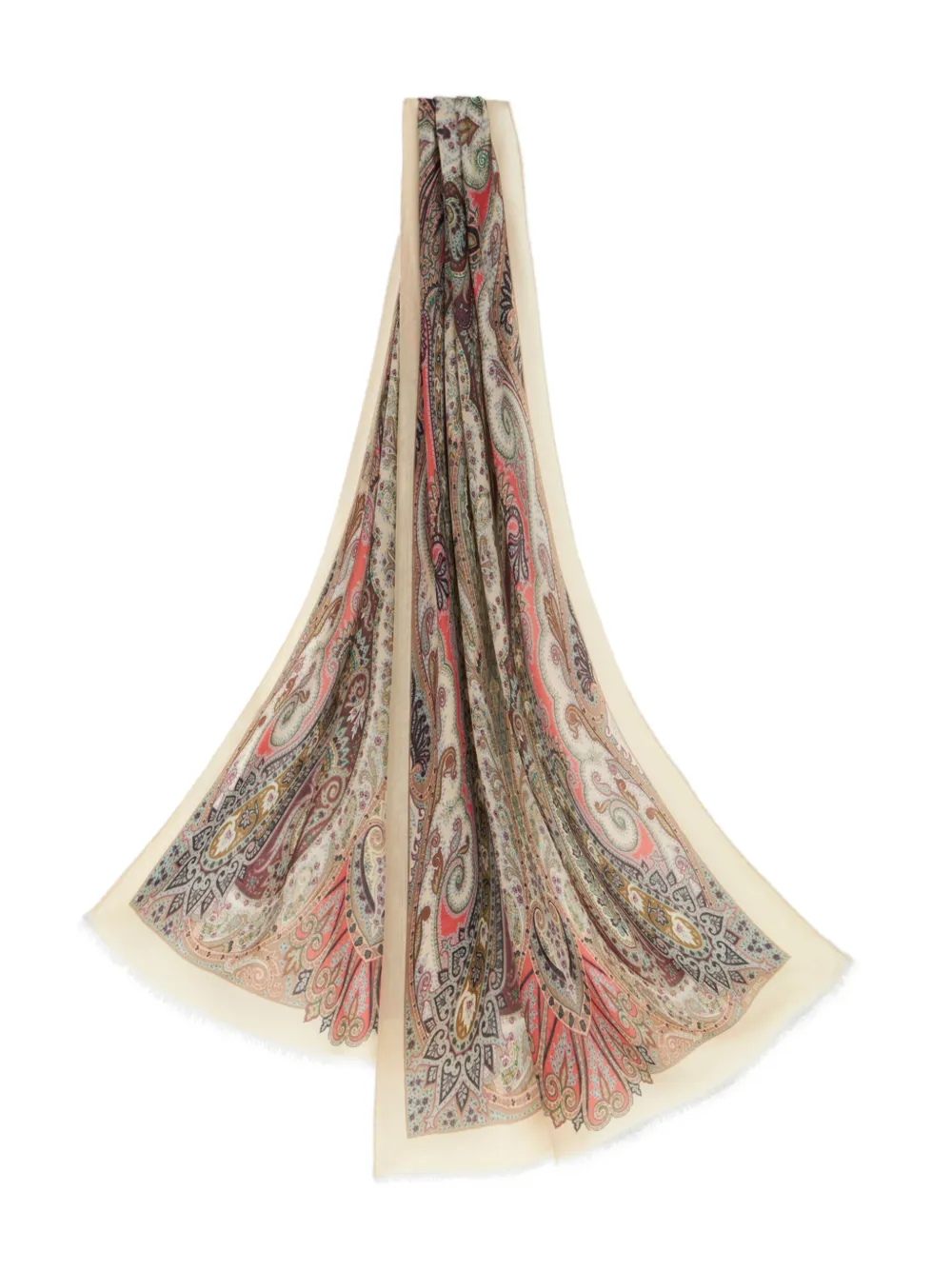 ETRO Sjaal met paisley-print Beige