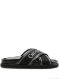 Off-White Cloud criss-cross strap slides - Black