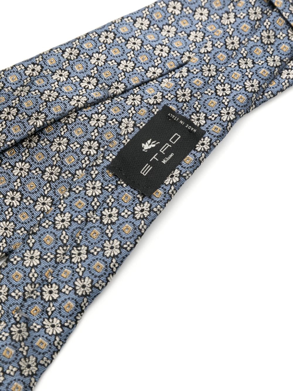 ETRO Stropdas met bloemjacquard Blauw