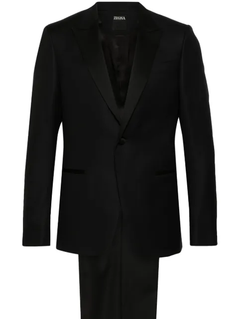 Zegna بدلة صوف بصف أزرار