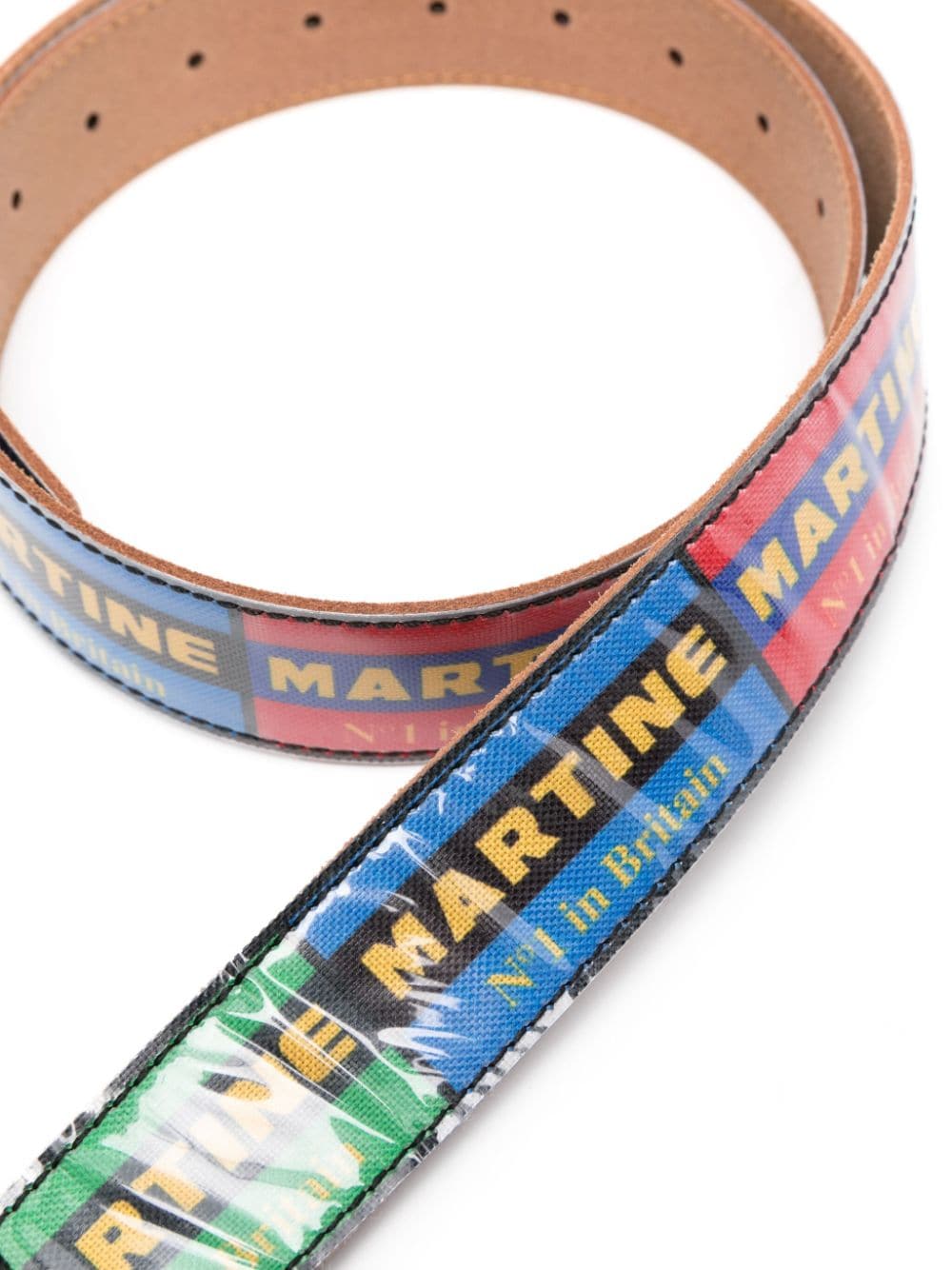 Shop Martine Rose Logo-print Belt In Red