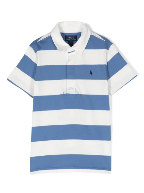 POLO RALPH LAUREN KIDS Pony-embroidered striped polo shirt
