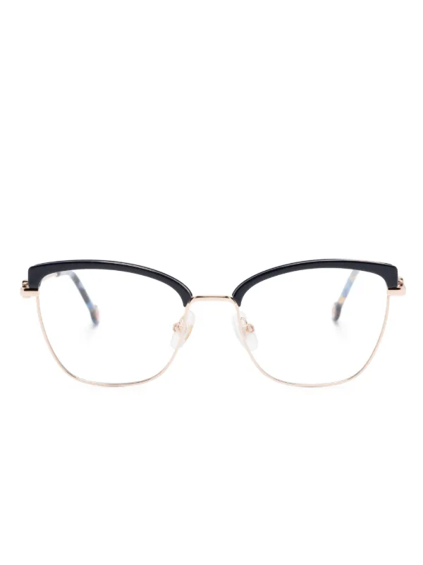 Carolina Herrera Logo-plaque Cat-eye Glasses in Blue