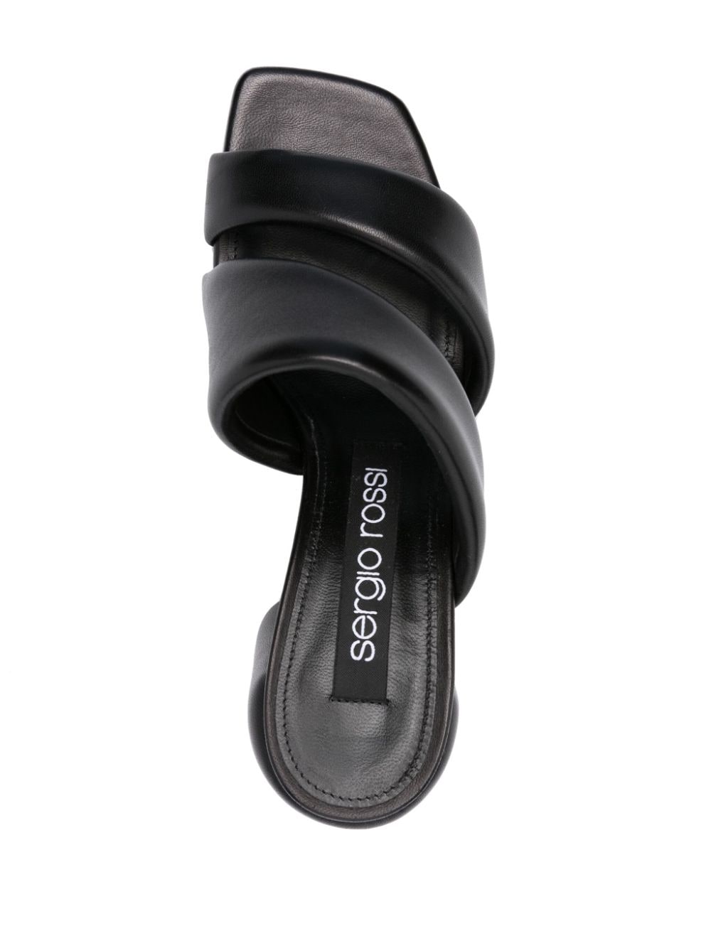 Shop Sergio Rossi Sr Songy 80mm Leather Sandals In Black