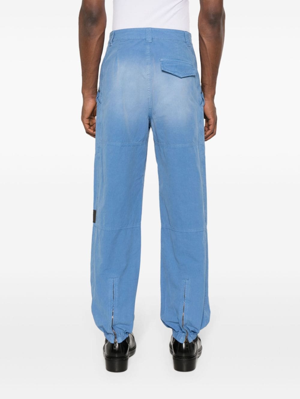 Shop Loewe Logo-appliqué Cargo Pants In Blue