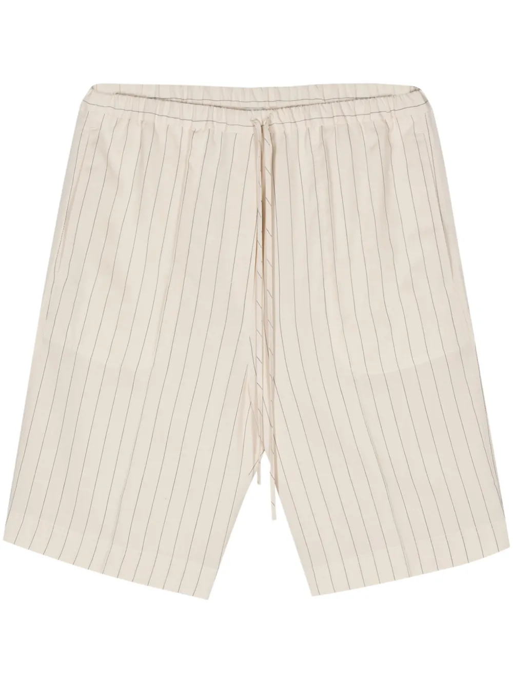 Totême Drawstring-waist Pinstripe Shorts In Nude