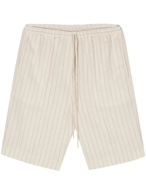 TOTEME drawstring-waist pinstripe shorts
