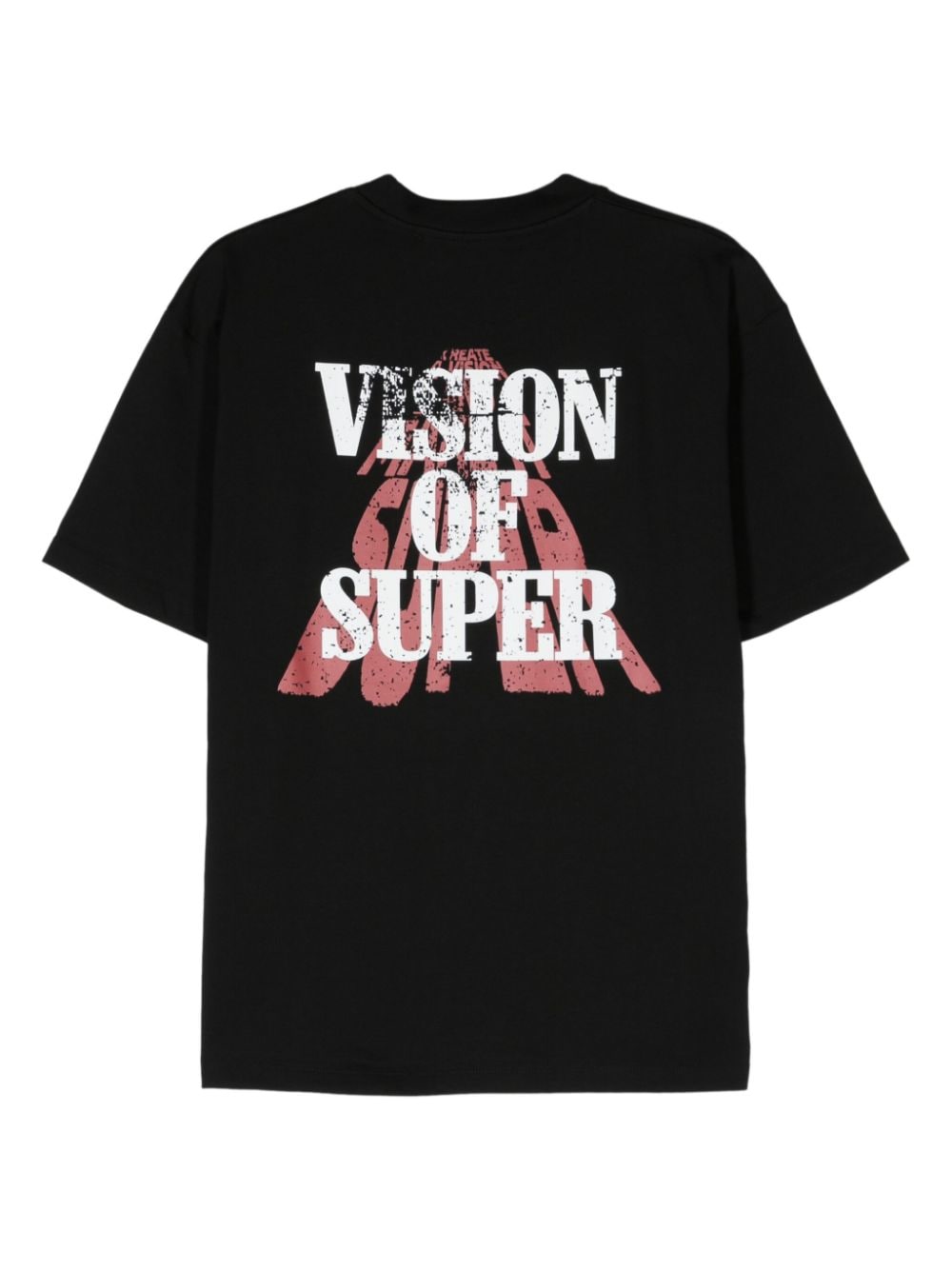 Vision Of Super logo-appliqué cotton T-shirt Zwart
