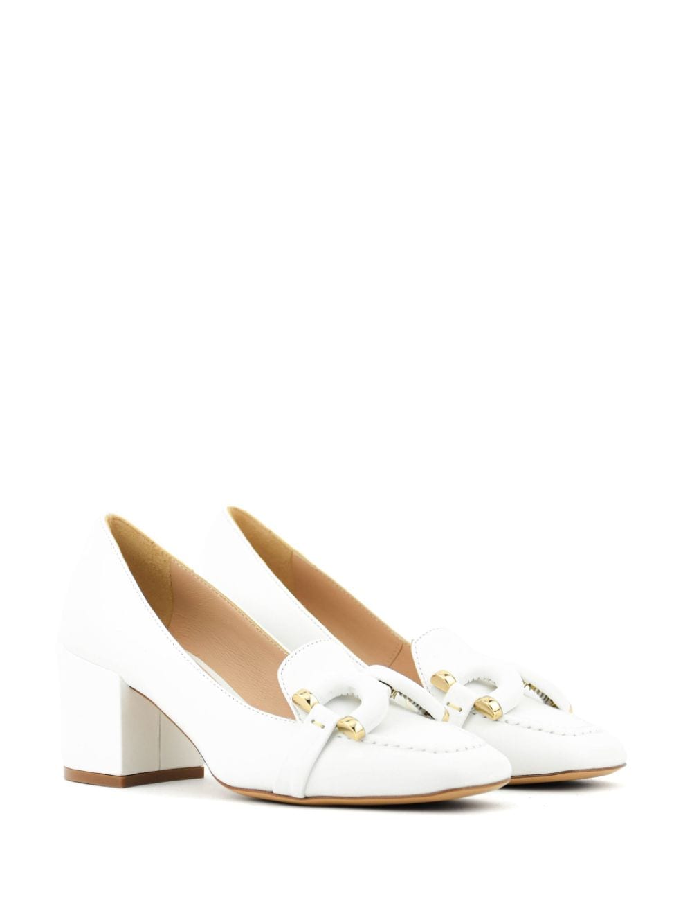 Shop Paul Warmer X Roberto Festa Haraby 50mm Leather Pumps In White