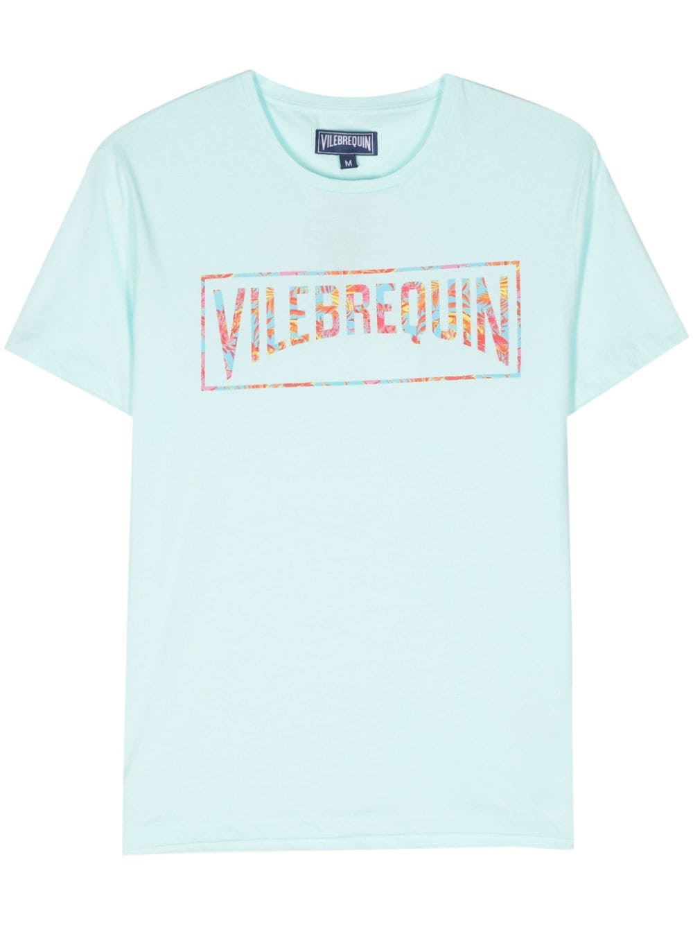 Shop Vilebrequin Logo-printed Cotton T-shirt In Blue