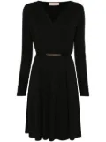 TWINSET textured flared mini dress - Black