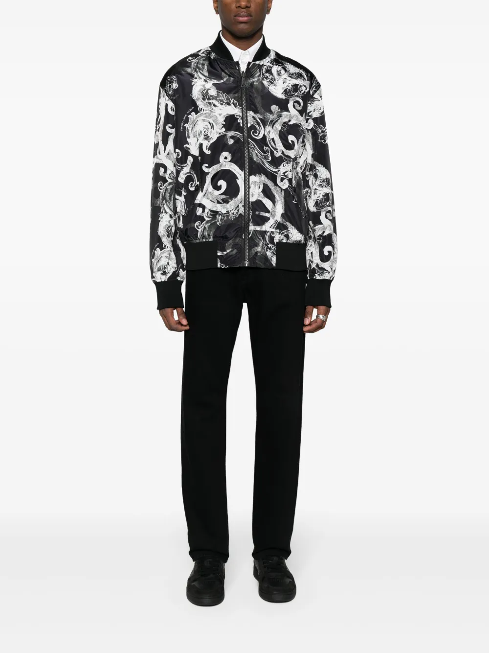 Versace Jeans Couture Omkeerbaar jack met barokprint - Zwart