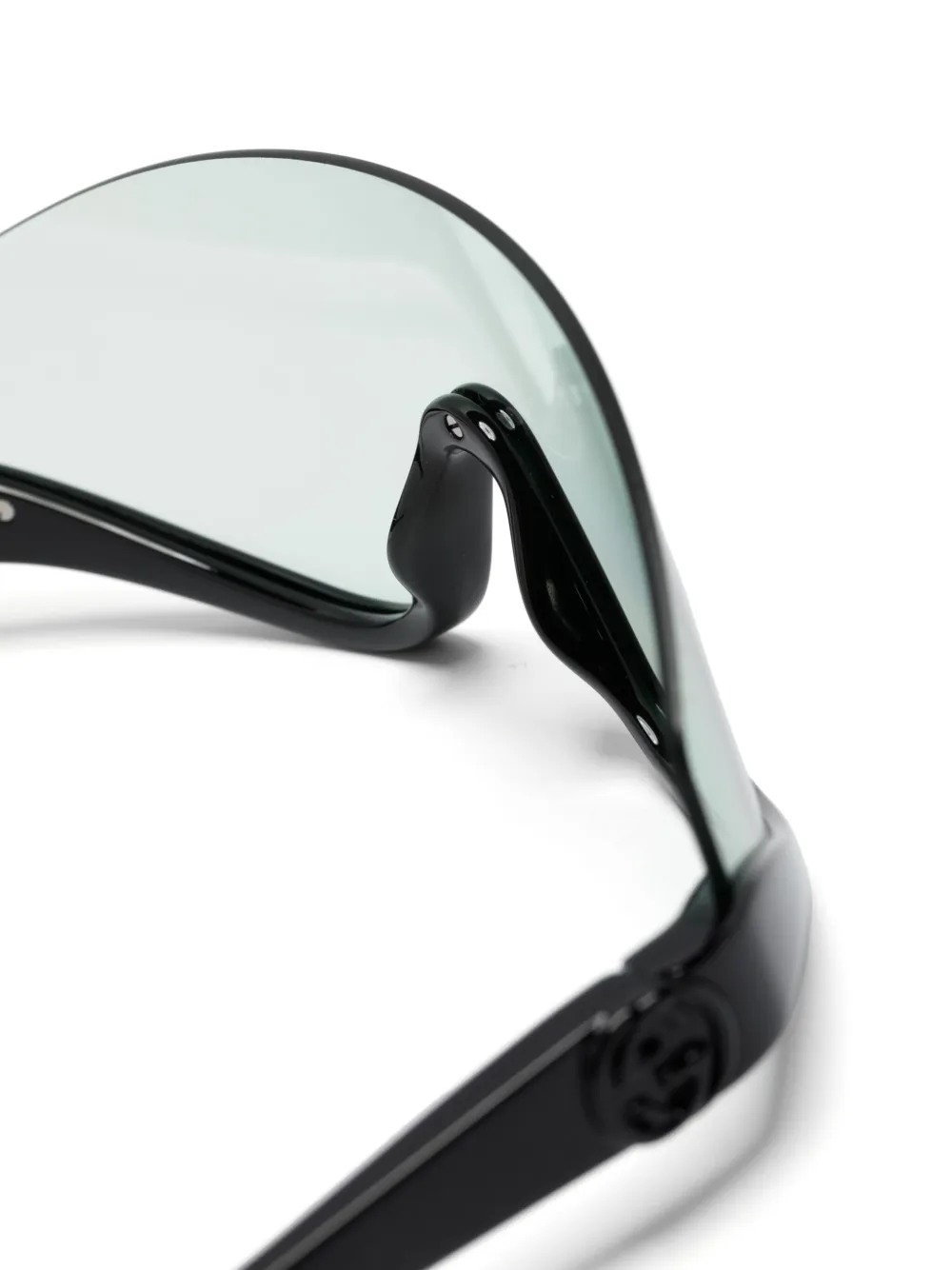 Gucci Eyewear Zonnebril met schild montuur Zwart