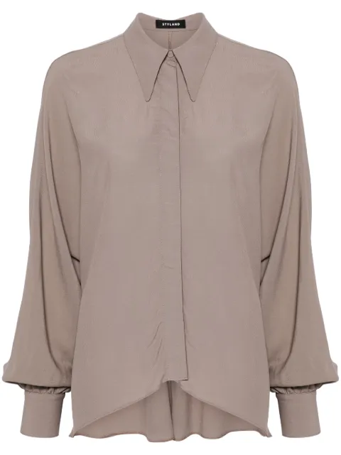 STYLAND camisa de crepé con mangas murciélago