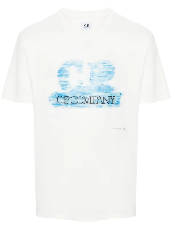 【関税込み】C.P. Company オフホワイト ロゴパッチ Tシャツ C.P. Company ロゴ Tシャツ | ホワイト | FARFETCH JP