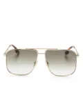 Victoria Beckham Eyewear V-Line Navigator pilot-frame sunglasses - Gold