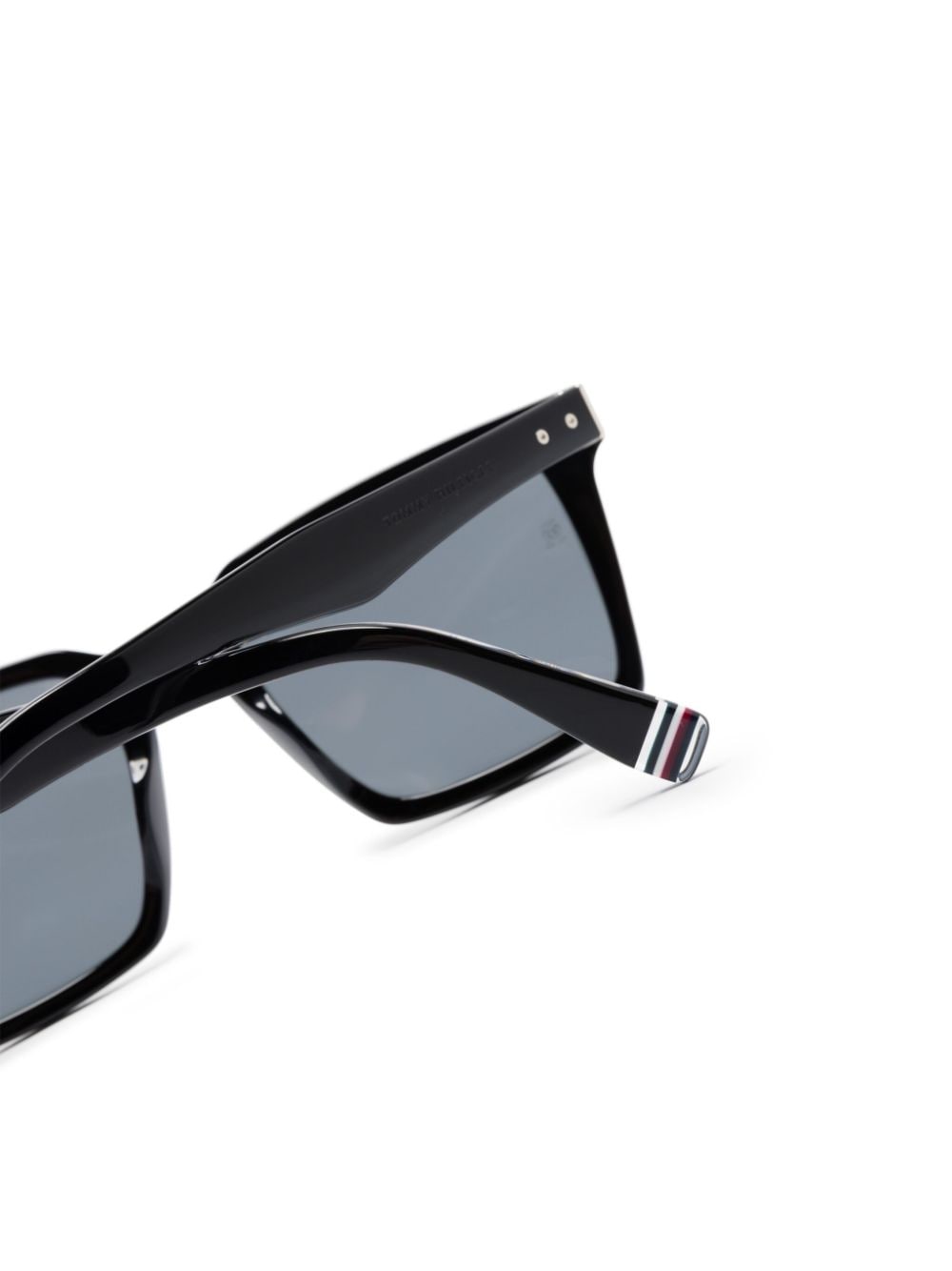 Shop Tommy Hilfiger Rectangle-frame Sunglasses In Schwarz